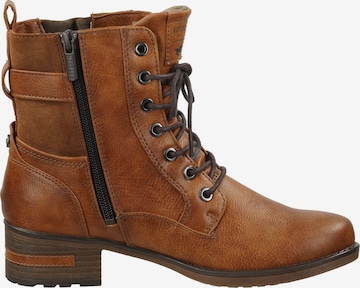 MUSTANG Lace-Up Ankle Boots in Brown