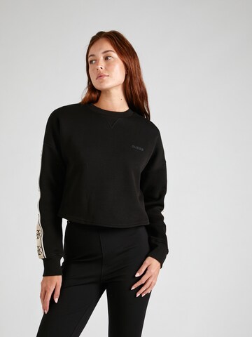 GUESS Athletic Sweatshirt 'Cymone' in Black: front