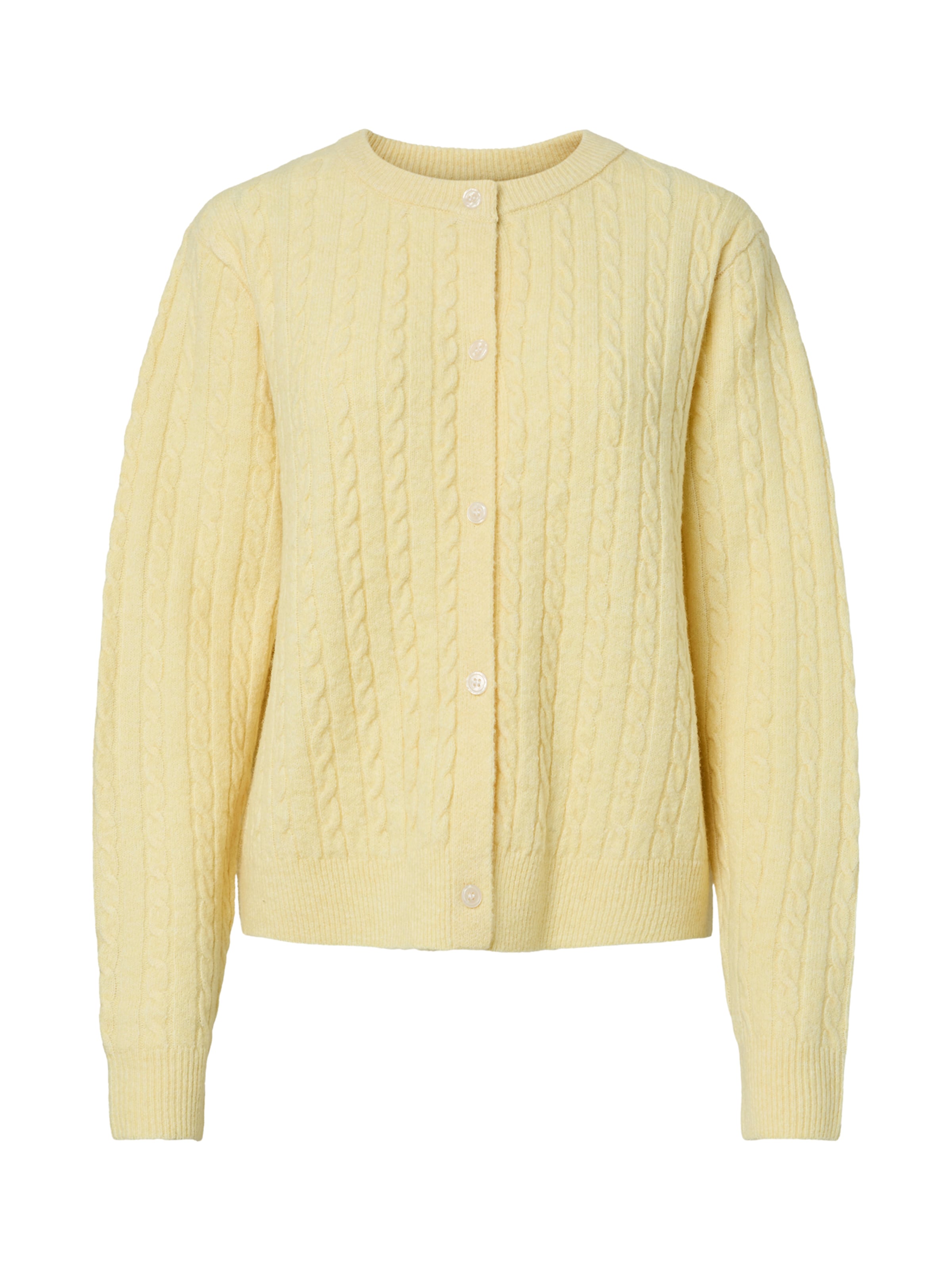PIECES Strickjacke 'PCSILLY' in Gelb: Vorderseite