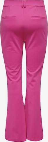 ONLY Flared Παντελόνι με τσάκιση 'PEACH' σε ροζ
