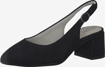 TAMARIS Slingpumps in Zwart: voorkant