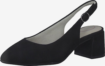 TAMARIS Slingback Pumps in Black: front