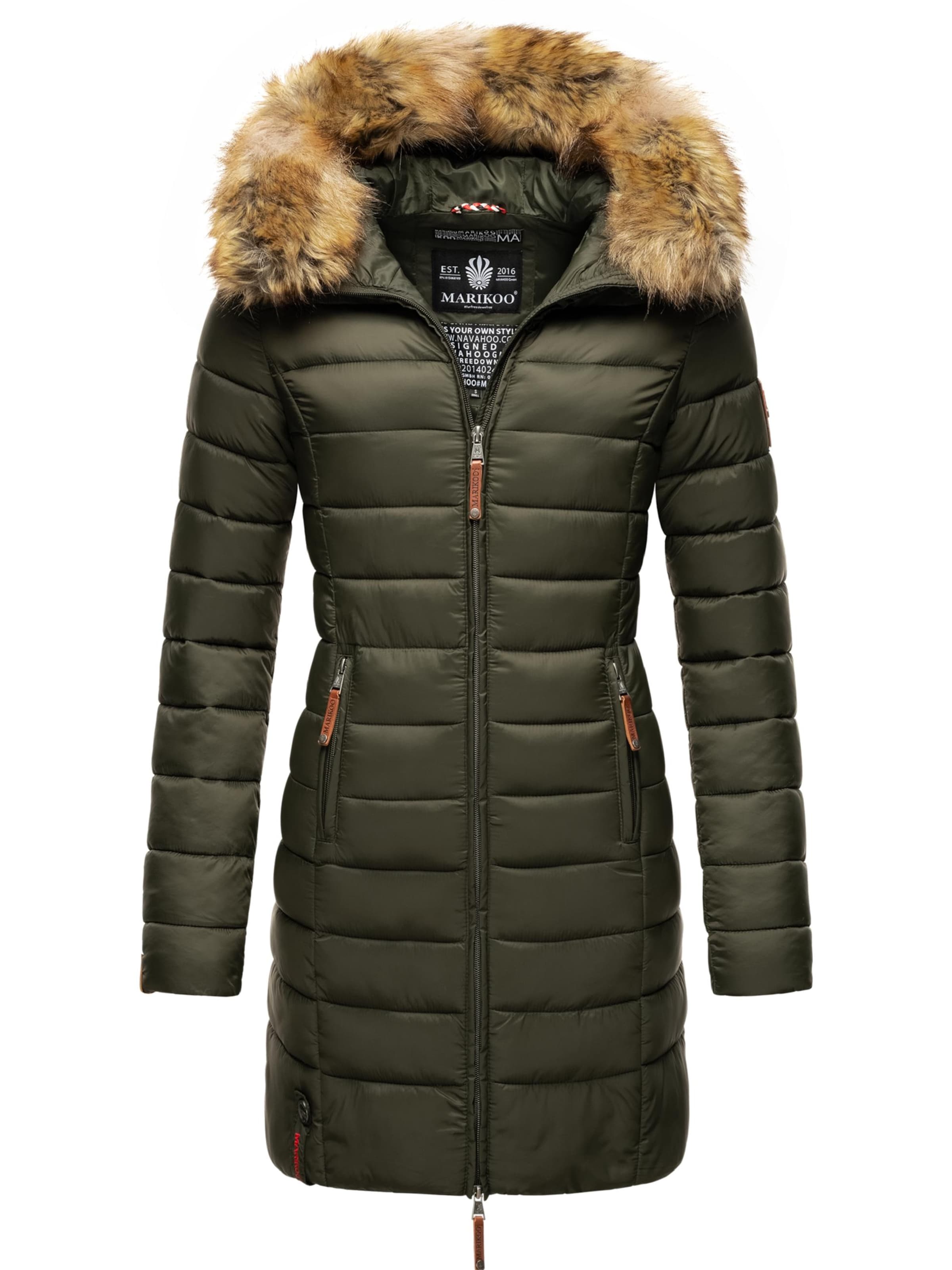 MARIKOO - Abrigo de invierno 'Rose' en verde: frente