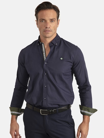Sir Raymond Tailor Regular fit Overhemd 'Waterford' in Blauw: voorkant