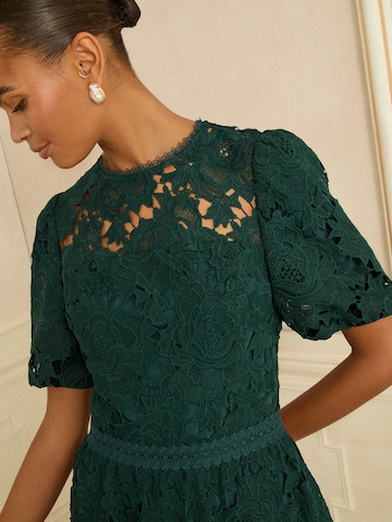 Robe love & roses en vert