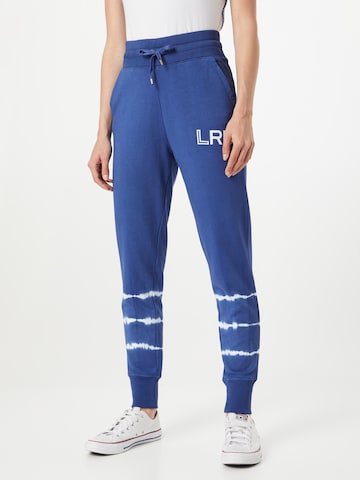 Effilé Pantalon 'BARRIC' Lauren Ralph Lauren en bleu : devant