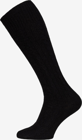 HomeOfSocks Knee High Socks 'HOSK702' in Black: front