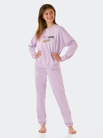 SCHIESSER Pajamas 'Original Classics' in Purple: front