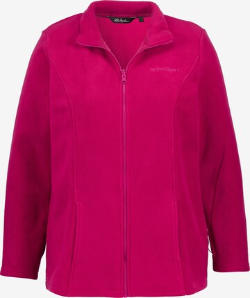 Ulla Popken Fleece Jacket in Pink: front