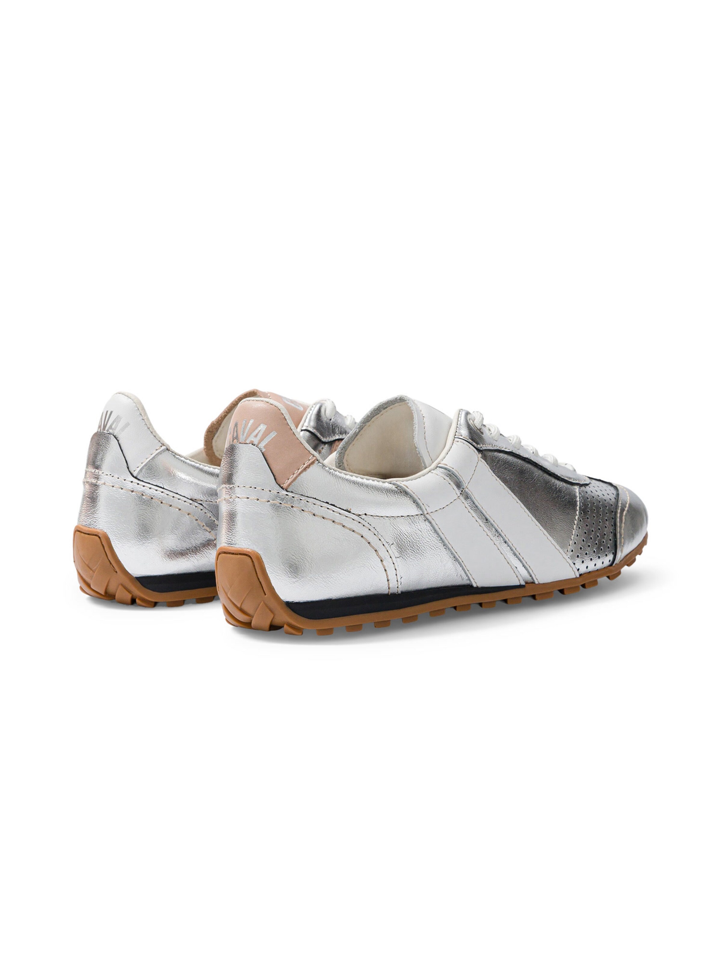 Caval - Sapatilhas slip-on ' BALLET ' em prata: atrás