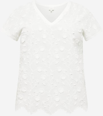 Camicia da donna 'Carlulu' di ONLY Carmakoma in bianco: frontale