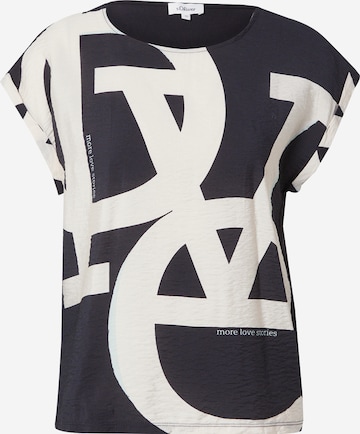 s.Oliver T-Shirt in Schwarz: Vorderseite