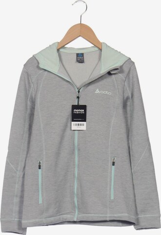 ODLO Sweatshirt & Zip-Up Hoodie in S in Grey: front