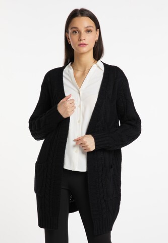 Usha Knit Cardigan in Black: front