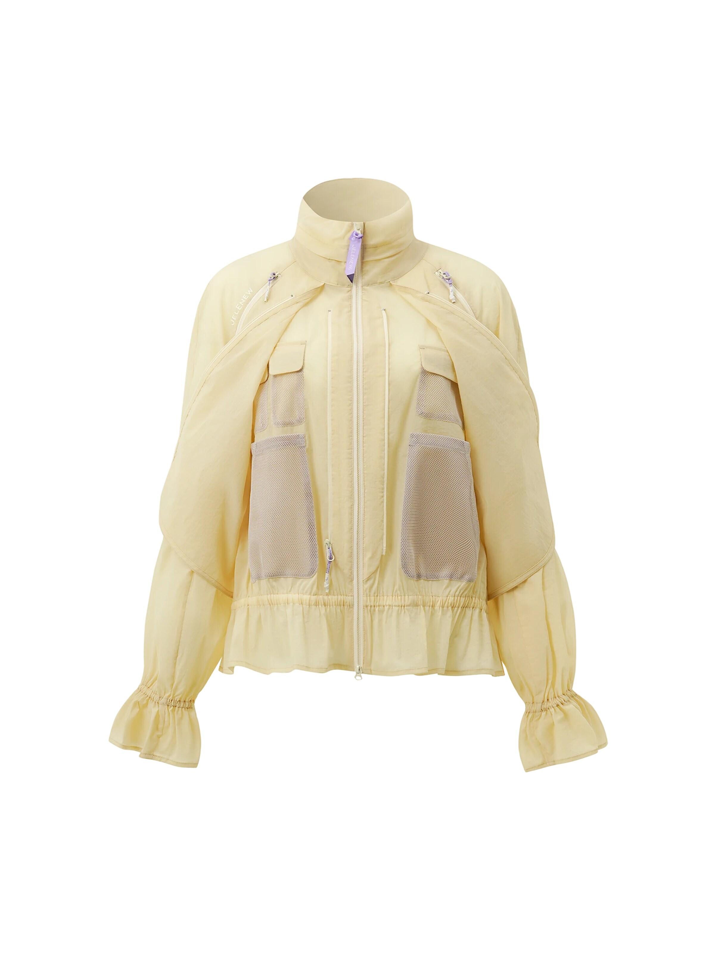 Giacca di mezza stagione 'FlexPaper Nylon 4-in-1 Jacket' di Jelenew in giallo