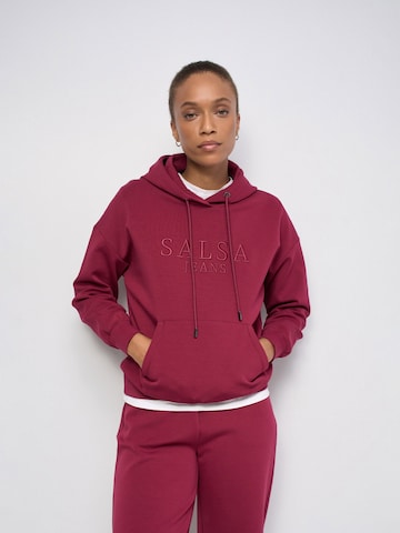 Salsa Jeans Sweatshirt in Rood: voorkant