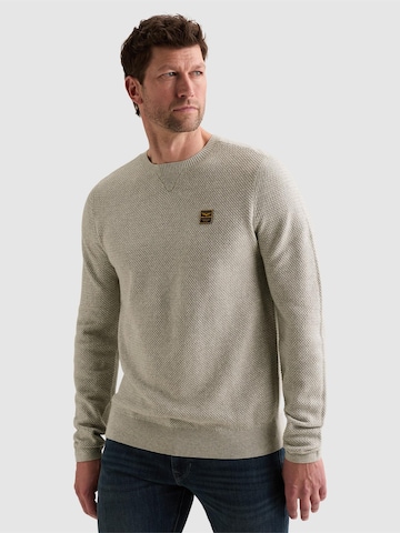 PME Legend Sweater 'Pullover in 100% cotton with crewneck' in Grey