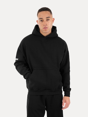 Smilodox Hoodie ' Koray ' in Schwarz: Vorderseite