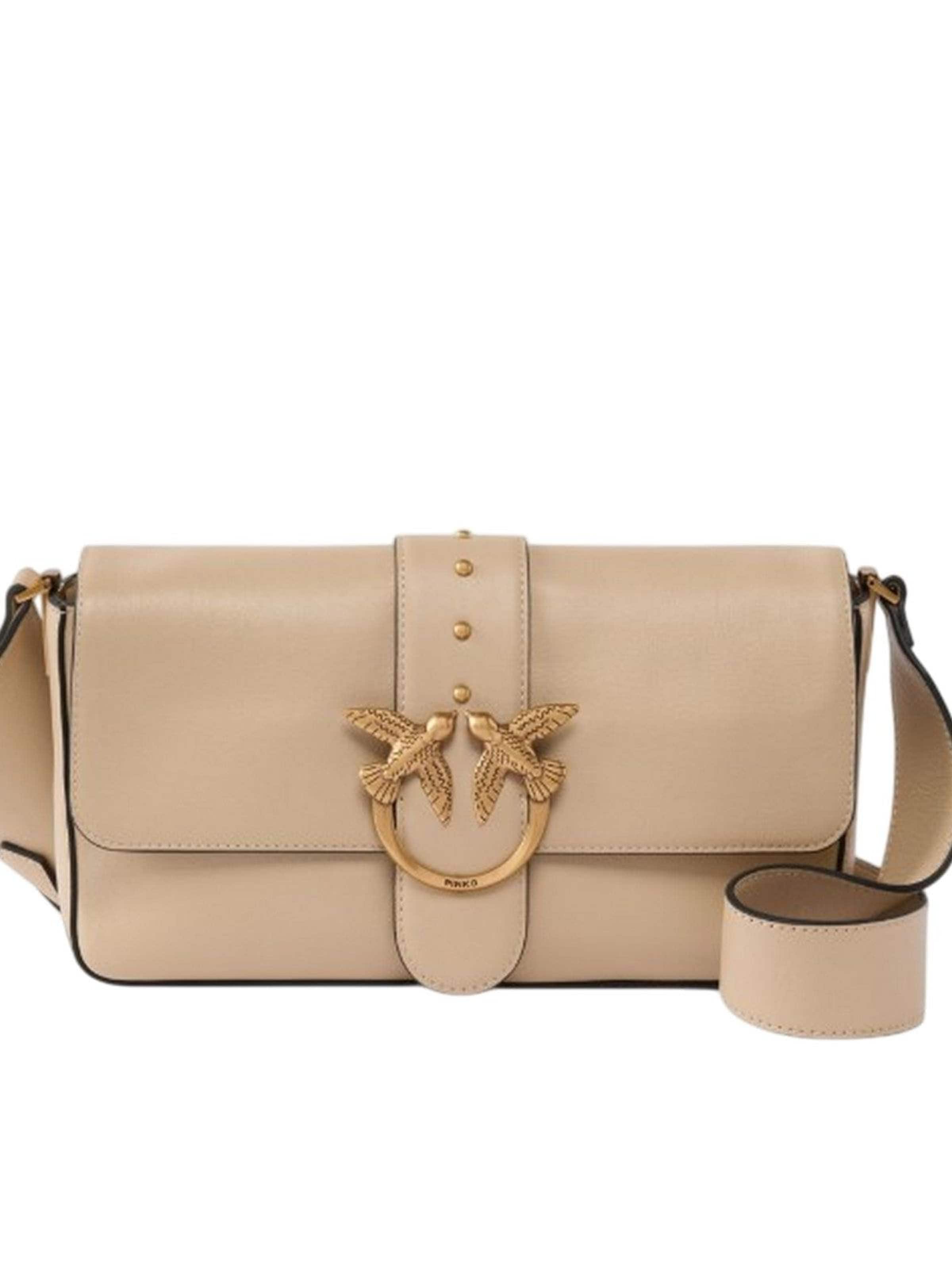 PINKO - Bolso de hombro en gris: frente