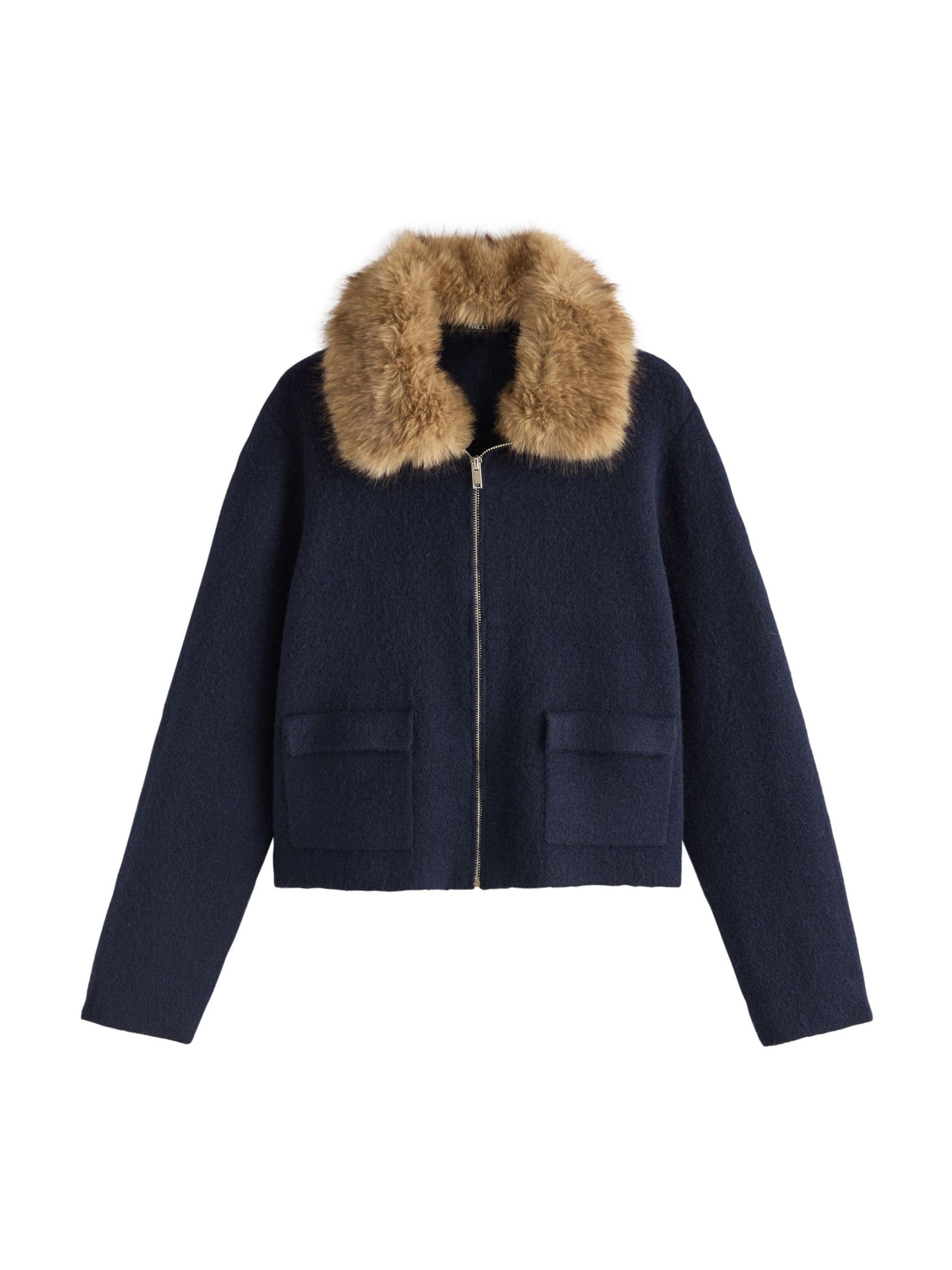 Next Πλεκτή ζακέτα σε μπλε: μπροστά