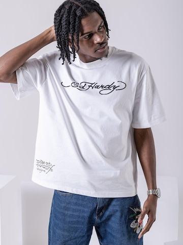 Ed Hardy Shirt 'Drags' in Wit: voorkant