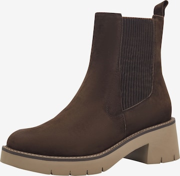 Tamaris Chelsea boots in Bruin: voorkant