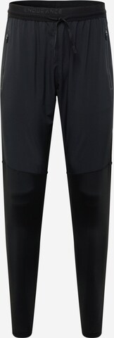 ENDURANCE Tapered Workout Pants 'Lusank' in Black: front