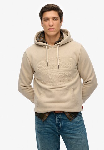 Superdry Sweatshirt in Beige: front