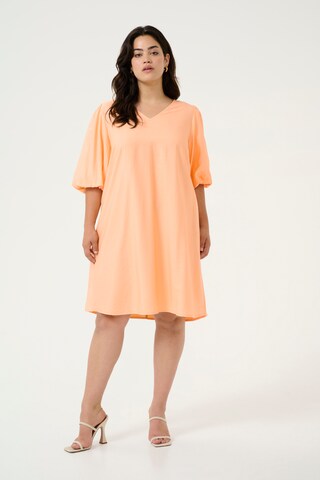 KAFFE CURVE Blousejurk 'Gabbi' in Oranje