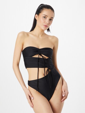 Misspap - Bandeau Traje de baño en negro: frente