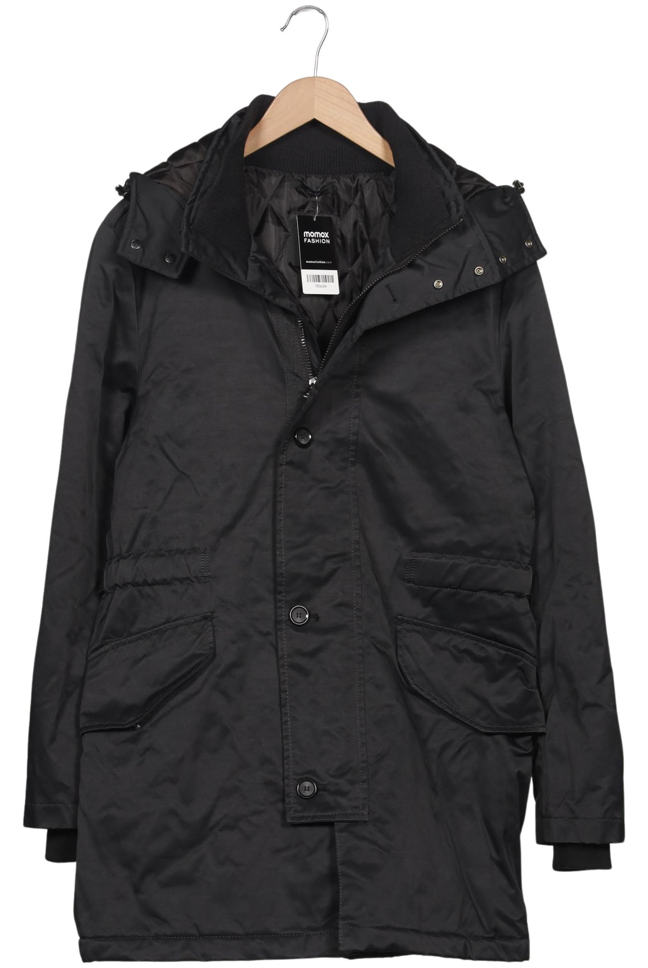 ZARA Mantel L in Schwarz: Vorderseite