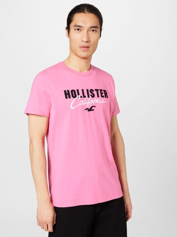 HOLLISTER - Camiseta en rosa: frente