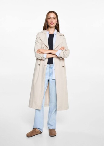 MANGO TEEN Between-Seasons Coat 'Nantes' in Beige: front