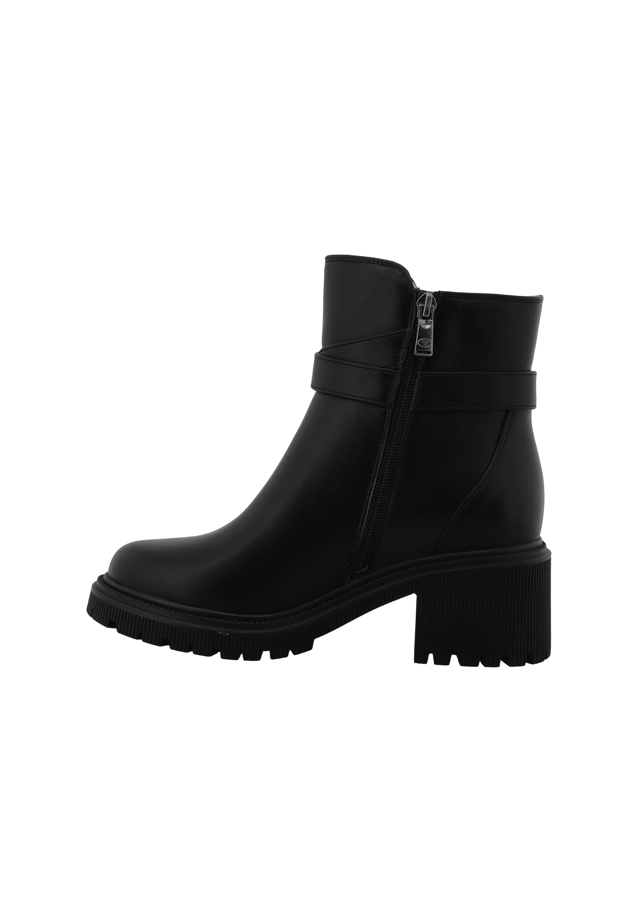 TOM TAILOR Stiefelette in Schwarz: Vorderseite