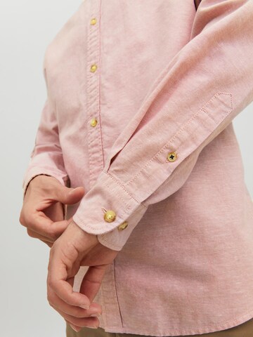JACK & JONES Slim Fit Hemd 'Summer' in Pink