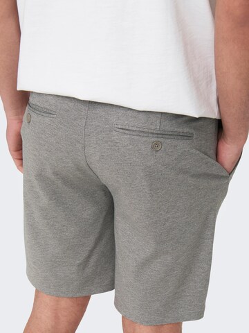 Regular Pantalon chino 'MARK' Only & Sons en gris