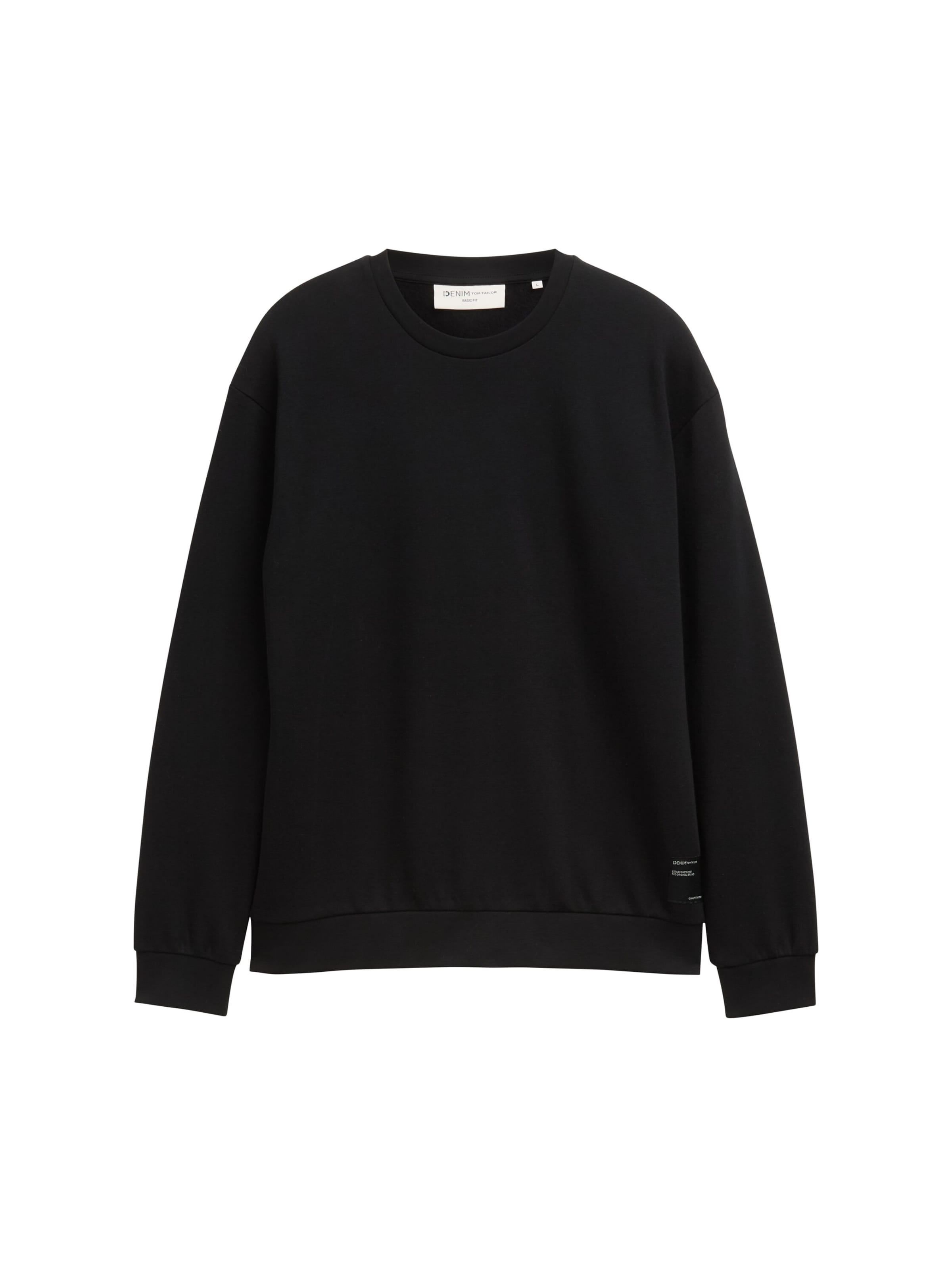 TOM TAILOR DENIM Sweatshirt in Black: front