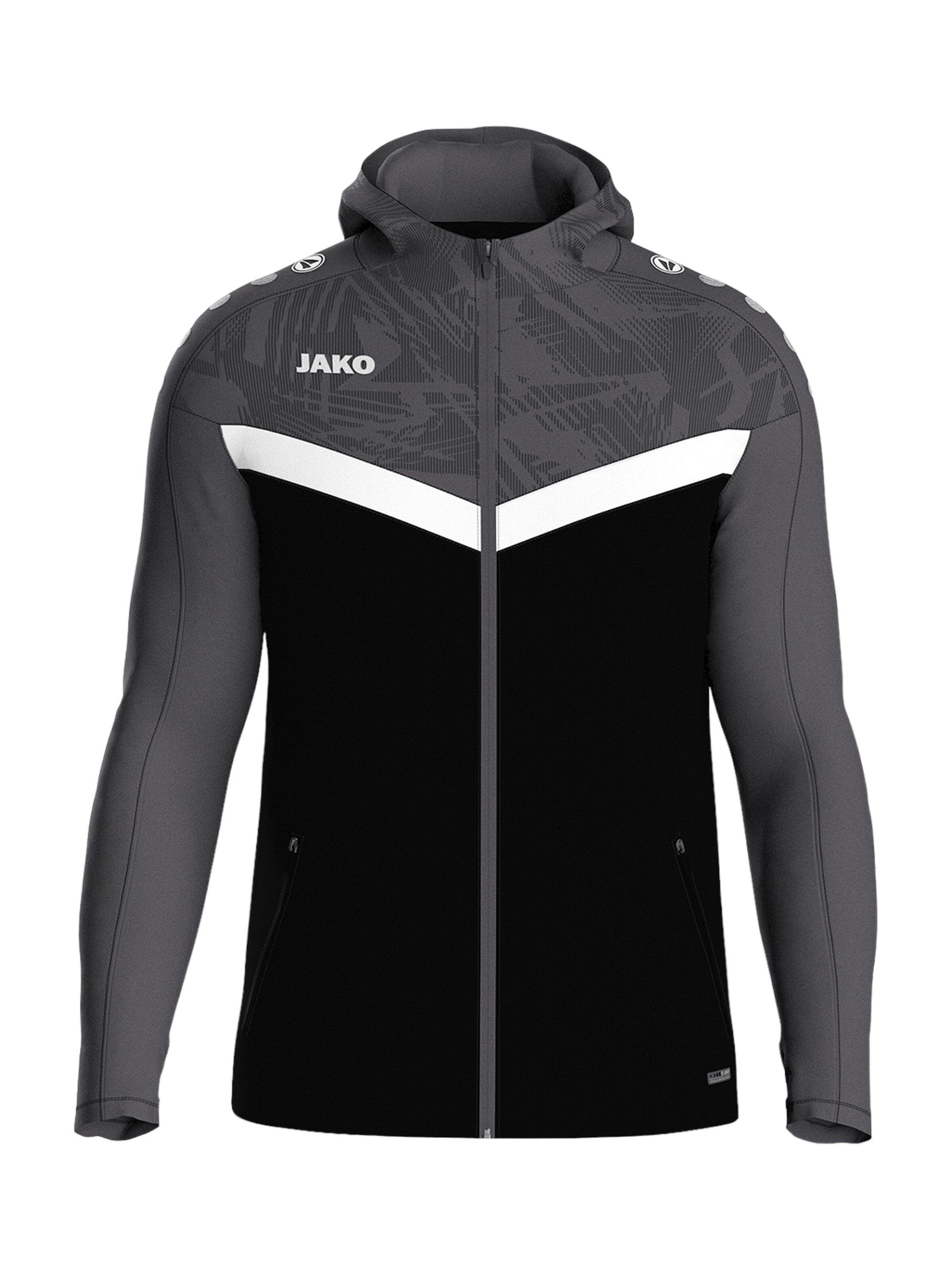 JAKO Sportjacke in Schwarz: Vorderseite