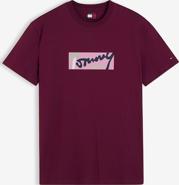 Tricou de la Tommy Jeans pe mov: față
