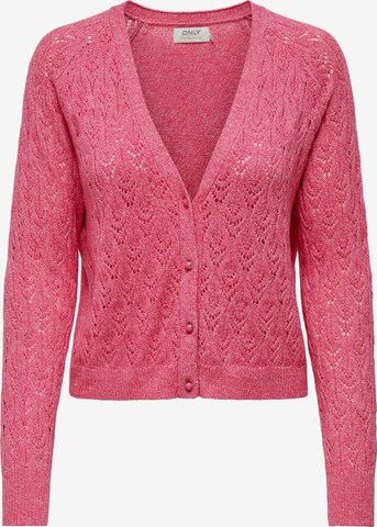 Cardigan 'Alvi' ONLY en rose : devant