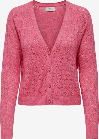 ONLY Knit Cardigan 'Alvi' in Pink: front