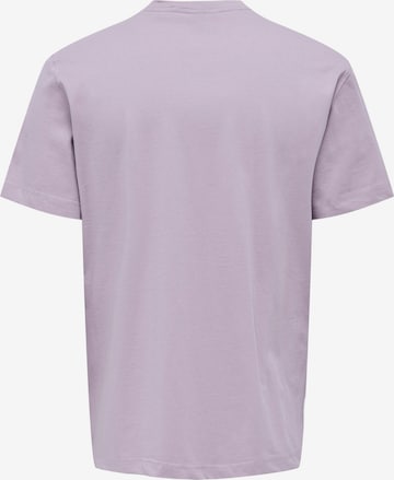 Only & Sons T-Shirt 'MAX' in Lila