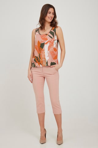 Fransa Slim fit Pants in Pink