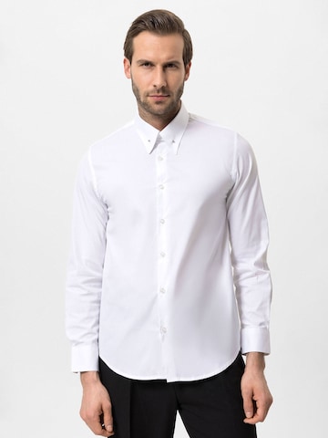 Slim fit Cămașă de la Antioch pe alb: față