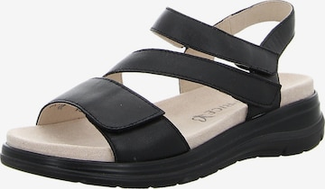 CAPRICE Strap Sandals in Black: front