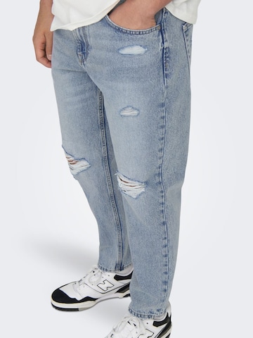 Only & Sons Tapered Jeans 'Avi' in Blau