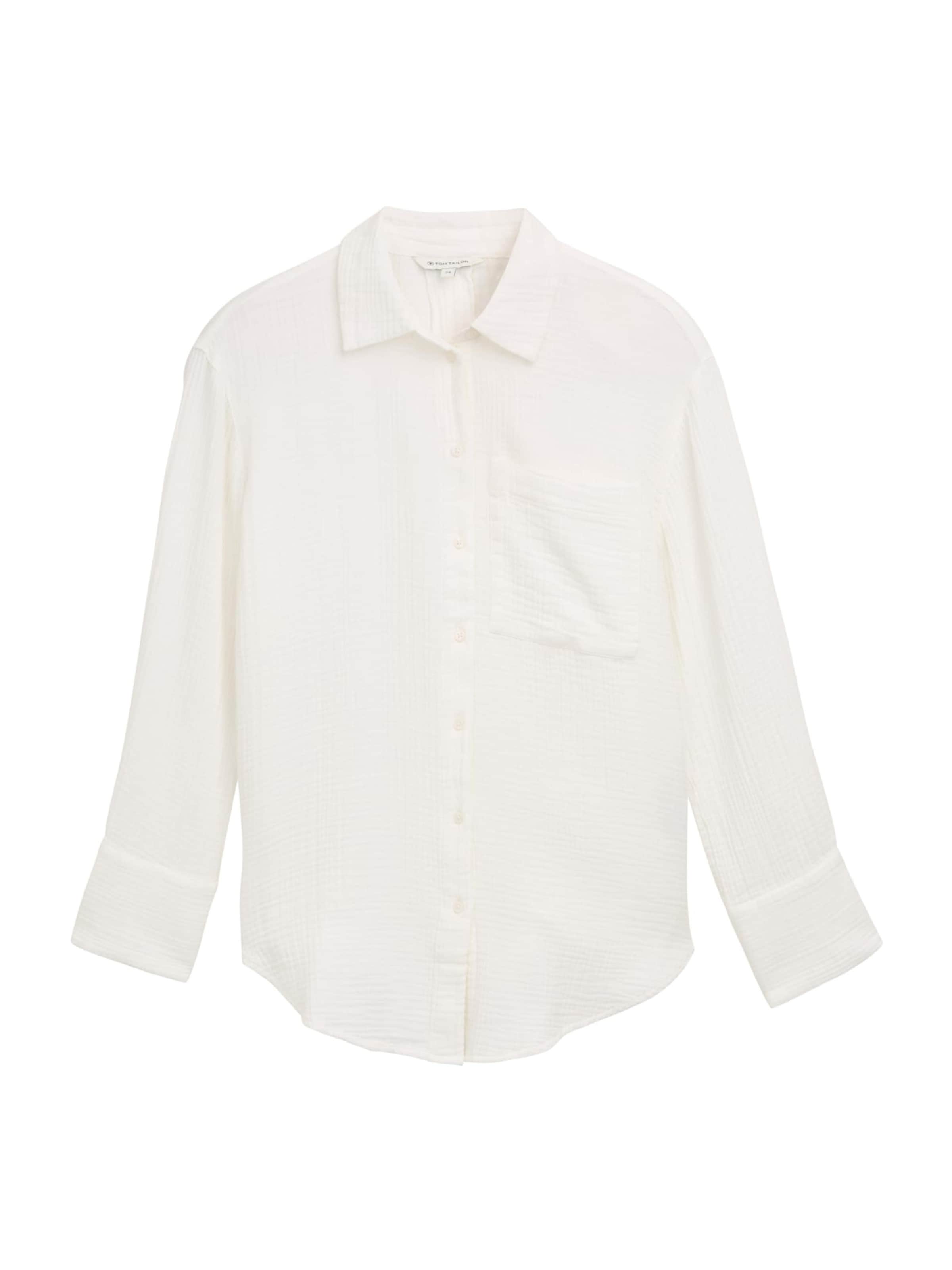 Chemisier TOM TAILOR en blanc : devant