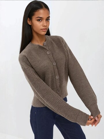 Hiccup Knit Cardigan in Brown