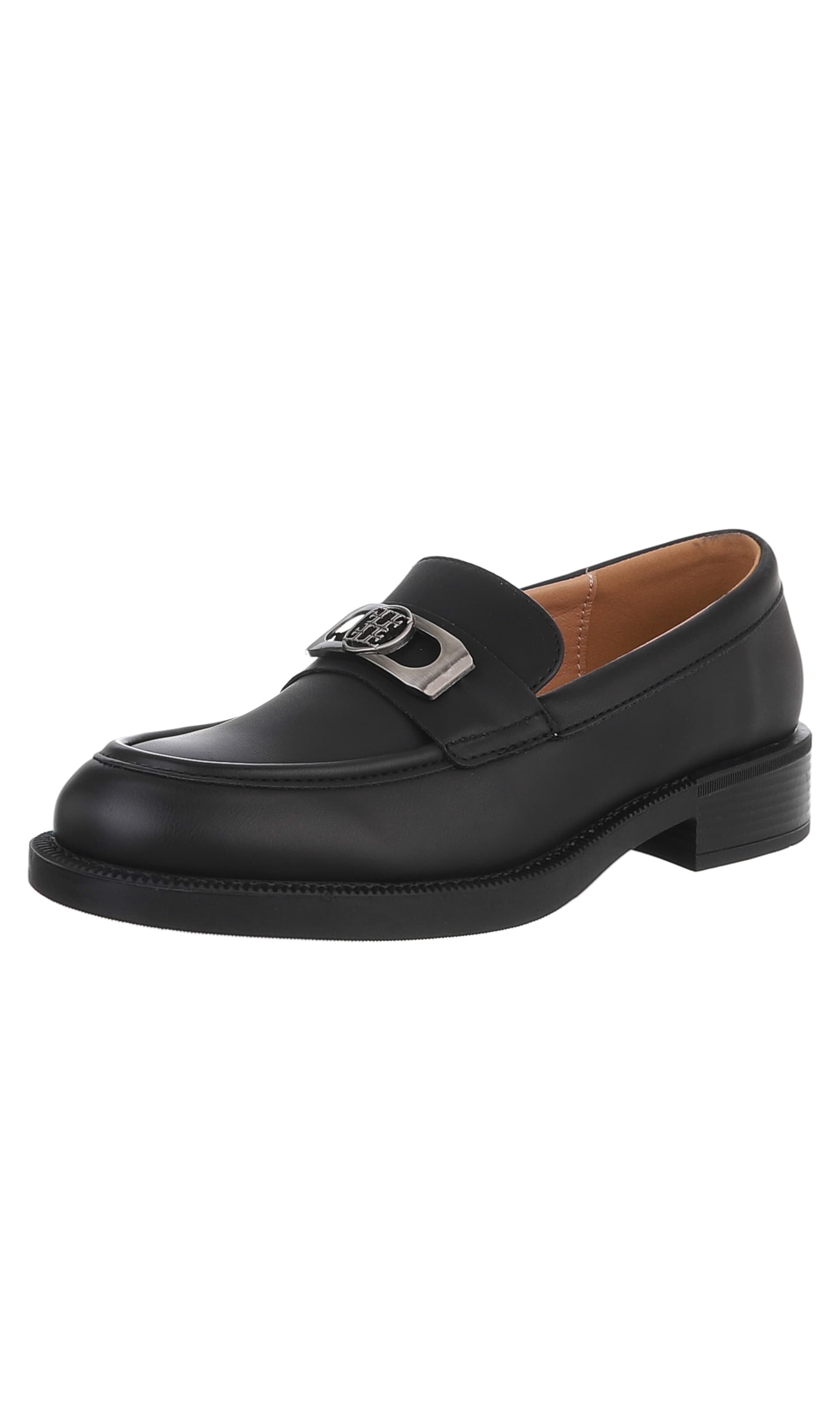 Ital-Design Slipper in Schwarz: Vorderseite