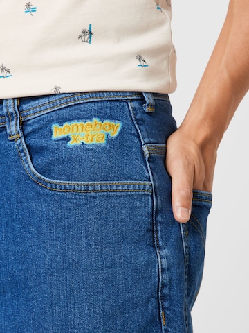 HOMEBOY Свободный крой Джинсы 'x-tra BAGGY Denim SHORTS' в Синий